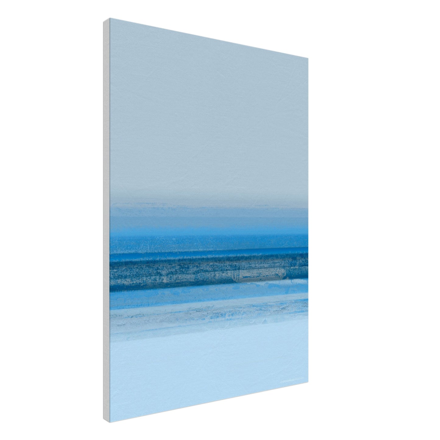 Large Stretched Canvas Art Print Coastal Blues No. 3 Fusion Series